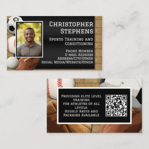 Foto-QR-Code Sport-Personaltrainer-Coach Visitenkarte