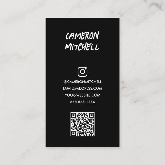 Foto QR-Code Telefonnummerkarte (Rückseite)