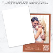 Foto QR Code Terracotta Hintergrund Vellum Overlay Einladung