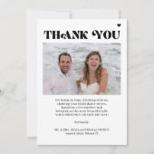 Foto QR Code Typografie Hochzeit danke Karte (Vorderseite)