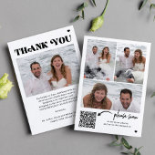Foto QR Code Typografie Hochzeit danke Karte