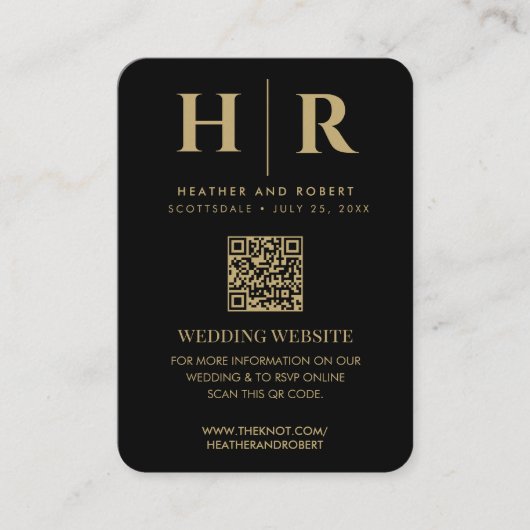 Foto QR Code-UAWG für das Hochzeitmongramm Begleitkarte (Vorderseite)