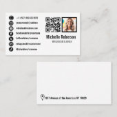 Foto qr-Code und Icons für soziale Medien Visitenkarte (Vorne/Hinten)