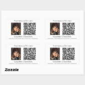Foto QR-Code Unternehmen Business Rechteckiger Aufkleber (Blatt)