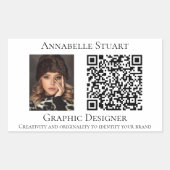 Foto QR-Code Unternehmen Business Rechteckiger Aufkleber (Vorderseite)