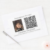 Foto QR-Code Unternehmen Business Rechteckiger Aufkleber (Umschlag)