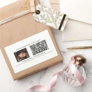 Foto QR-Code Unternehmen Business Rechteckiger Aufkleber