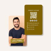 Foto-QR-Code-Verbindung mit mir Senf Modern Visitenkarte