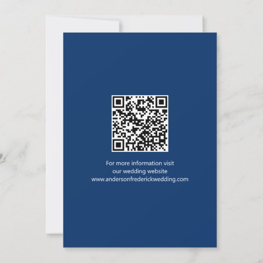 Foto QR-Code-Verlobung Hochzeitssache speichern da Save The Date (Rückseite)