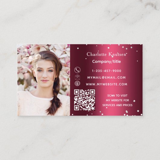 Foto-QR-Code Visitenkarte (Rückseite)