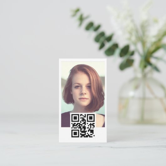 Foto qr-Code Visitenkarte (Stehend Vorderseite)