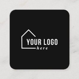 Foto QR-Code-Visitenkarte für das Schwarze Real-An Quadratische Visitenkarte