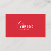 Foto QR-Code-Visitenkarte für Red Real Anwesen-Log Visitenkarte (Vorderseite)