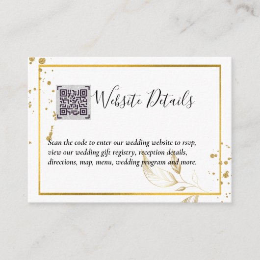 FOTO QR CODE-Website zum Hochzeitssehen UAWG Begleitkarte (Vorderseite)