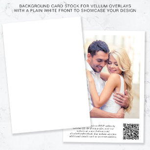 Foto QR Code Weißer Hintergrund für Vellum Overlay Einladung