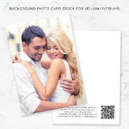 Foto QR Code Weißer Hintergrund für Vellum Overlay Einladung