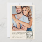 Foto QR Code Whimsical Wildblume Meadow Wedding Einladung (Rückseite)