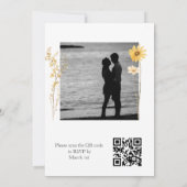 Foto QR Code Wildblume Hochzeit Einladung (Rückseite)