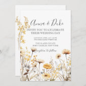 Foto QR Code Wildblume Hochzeit Einladung (Vorne/Hinten)