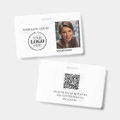 Foto QR Einfaches Logo für Mitarbeiter-ID Ausweis (Front & Back)