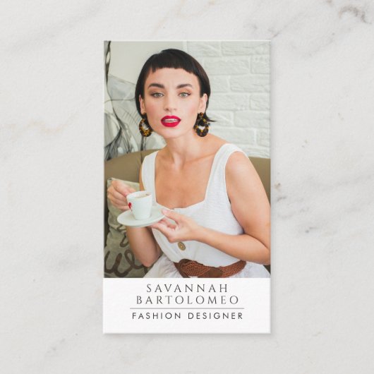 Foto QR für Berufliche Unternehmen Visitenkarte (Vorderseite)