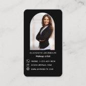 Foto Qr für den Schwarzgold-Bogen Visitenkarte (Rückseite)