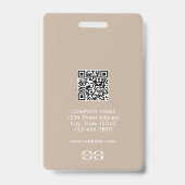Foto QR für Minimalistische Mitarbeiter von Untern Ausweis (Rückseite)