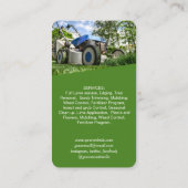 Foto QR für moderne Rasenpflege  Visitenkarte (Rückseite)