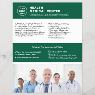 Foto QR Green für das Logo der Gesundheitsklinik Flyer