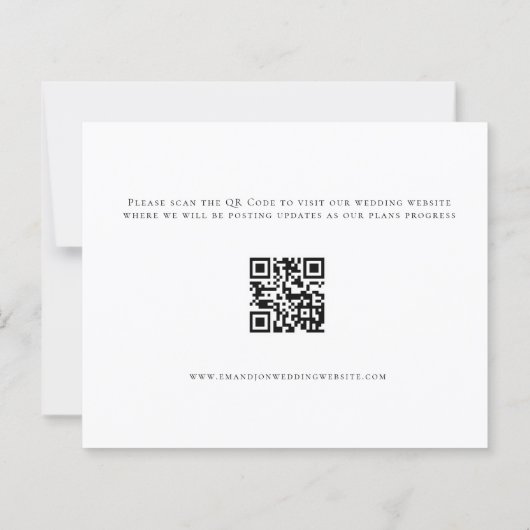 Foto QR-Hochzeitsskripte speichern (Rückseite)
