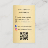 Foto Qr Logo Premium Visitenkarte (Rückseite)