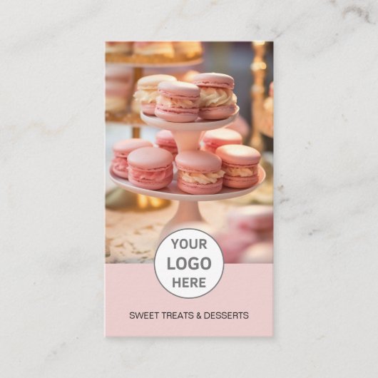 Foto QR Pink Business Card für Bäckereien mit benu Visitenkarte (Vorderseite)