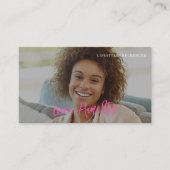 Foto qr rosa visitenkarte (Vorderseite)