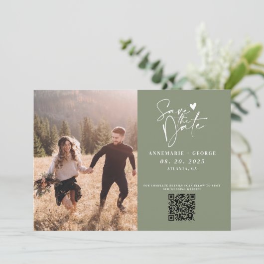 Foto QR Save The Date (Stehend Vorderseite)