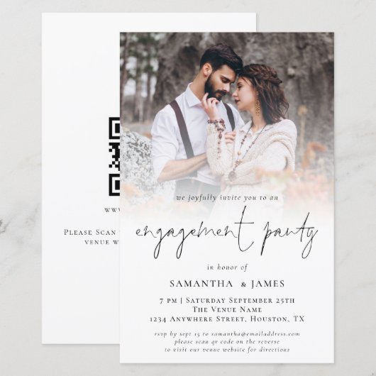 Foto QR-Script-Engagement Partei Einladung (Vorne/Hinten)