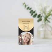 Foto Qr Social Media Logo Visitenkarte (Stehend Vorderseite)