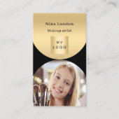 Foto Qr Social Media Logo Visitenkarte (Vorderseite)