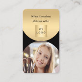 Foto Qr Social Media Logo Visitenkarte (Vorderseite)