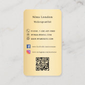 Foto Qr Social Media Logo Visitenkarte (Rückseite)