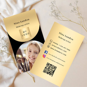 Foto Qr Social Media Logo Visitenkarte