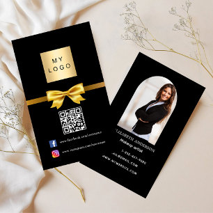 Foto Qr Social Media Premium Visitenkarte