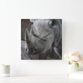 Foto Quadratische Wanduhr (Zuhause)