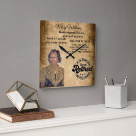 Foto Quadratische Wanduhr