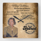 Foto Quadratische Wanduhr (Vorderseite)