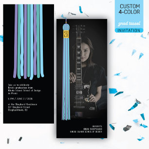 Foto & Quaste Einladung zum Abschluss mit modernem