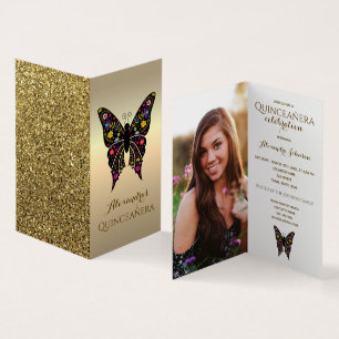 Foto Quinceanera 15. Geburtstag Bunte Butterfly