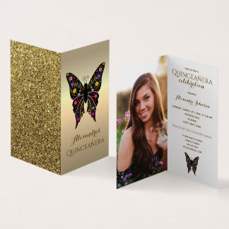 Foto Quinceanera 15. Geburtstag Bunte Butterfly