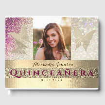Foto Quinceanera Glitzer Pink