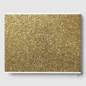 Foto Quinceanera Gold Glitzer Gästebuch (Rückseite)