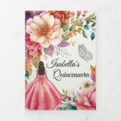 Foto Quinceanera Trifold Einladung (Cover)